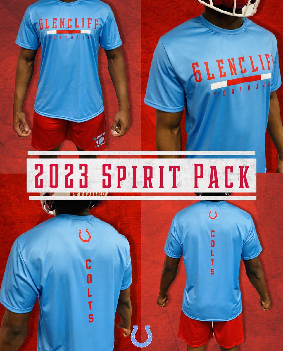 New spirit pack just in time for spring practice. #RunWithTheColts #RedStampede #BlueStorm #SoFreshSoClean