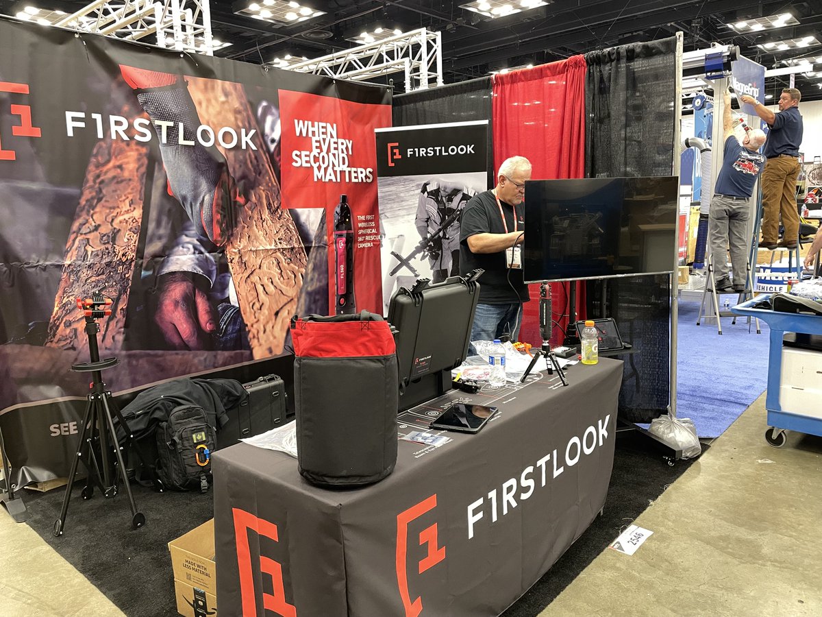 FirstLook360's tweet photo. Setup has begun! The @FDICevent 2023 exhibition starts tomorrow.
Drop by booth #2546 and say hello.
#USAR #FirstLook360 #fl360 #searchcamera #searchandrescuecamera #searchcam #rescue #FDIC2023 https://t.co/6qnMOpfHS2