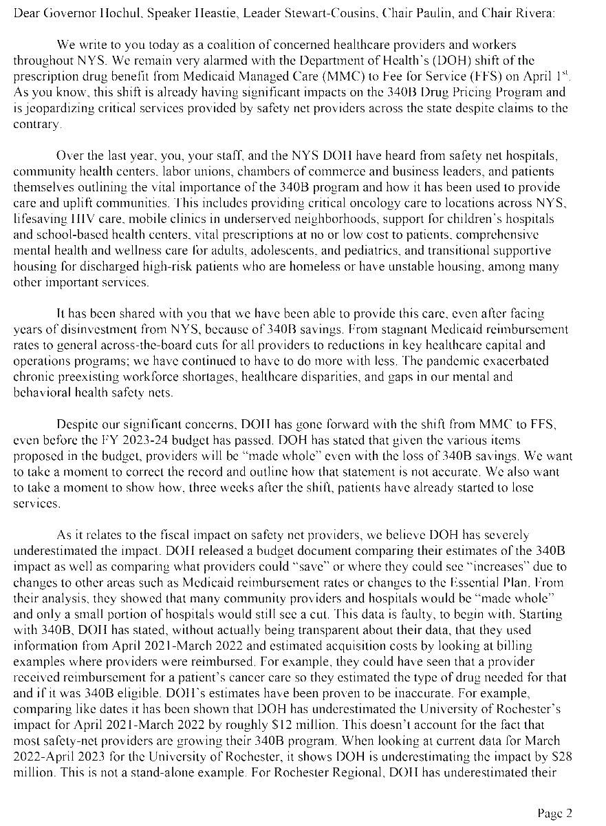 RyanHealthNYC's tweet image. The @GNYHA, @HANYScomm, @1199SEIU and more agree: Reverse the pharmacy carve-out. It will jeopardize critical safety-net services across the state. @AmyPaulin @CarlHeastie @NYSenatorRivera @AndreaSCousins @GovKathyHochul @HealthNYGov #CancelTheCarveout #Save340B #SaveOurSafetyNet