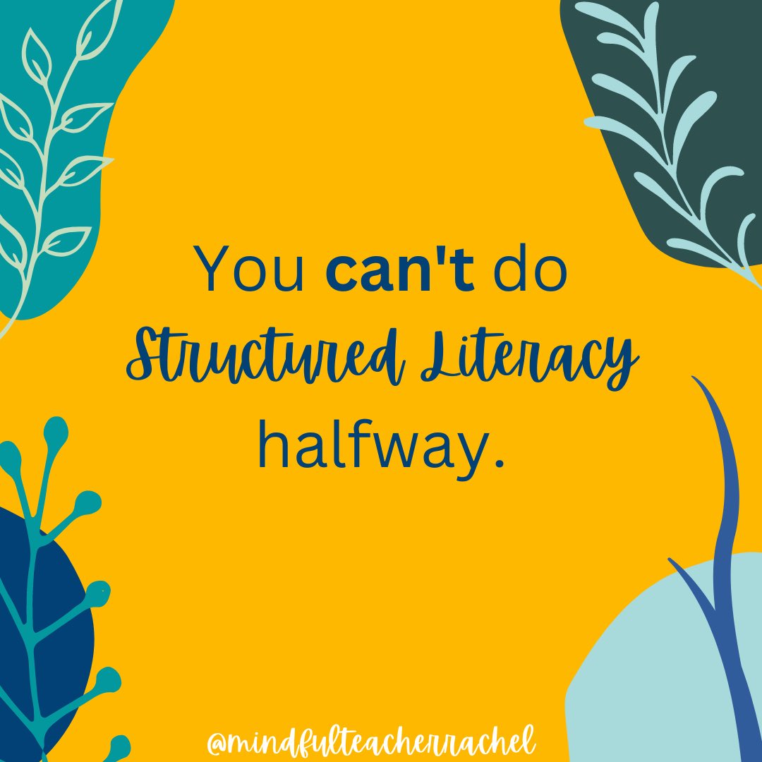 That’s it. That’s the post. Structured literacy halfway is what balanced literacy is trying to be. We’ve seen how well that’s serving children… 
#scienceofreading #structuredliteracy #earlyliteracy #literacyisaright #rightoread #sor #sorteacher #knowbetterdobetter