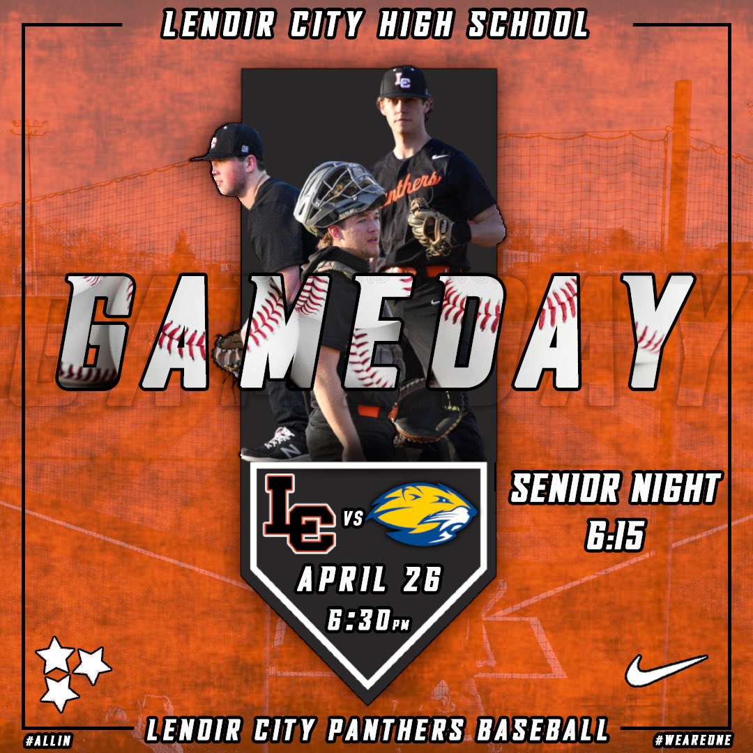 CityPanthers's tweet photo. It’s game day and Senior night! Come support the Panthers as they play at home tonight vs Karns! We will be honoring our 3 seniors fantastic careers here @ LC field beginning at 6:15! Game time set for 6:30 pm! Come support! #LCbaseball2023 #Allin #WinTheDay #family https://t.co/BluxVCHgeo