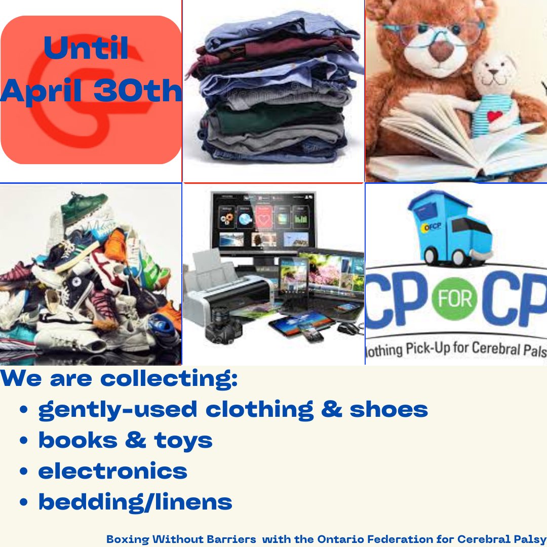 BWBOttawa's tweet photo. This week is our final call for donations to our drive with @cp4cp.ca ! If you have any clothes, books, toys, small appliances, etc. bring them into the club by April 30th! https://t.co/Amao7JFmmR