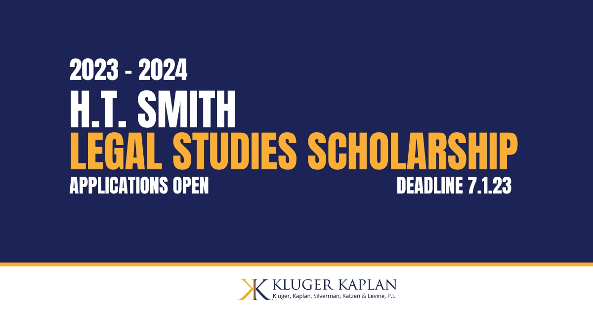 ToddLevine10's tweet photo. RT KlugerKaplan: Established in 2021, #KlugerKaplan’s H.T. Smith Scholarship supports minority #law school students. Recipients earn $10K in financial assistance toward an eligible law school, summer clerkship, &amp; consideration for an #attorney position. … https://t.co/S41AYTt9Ok