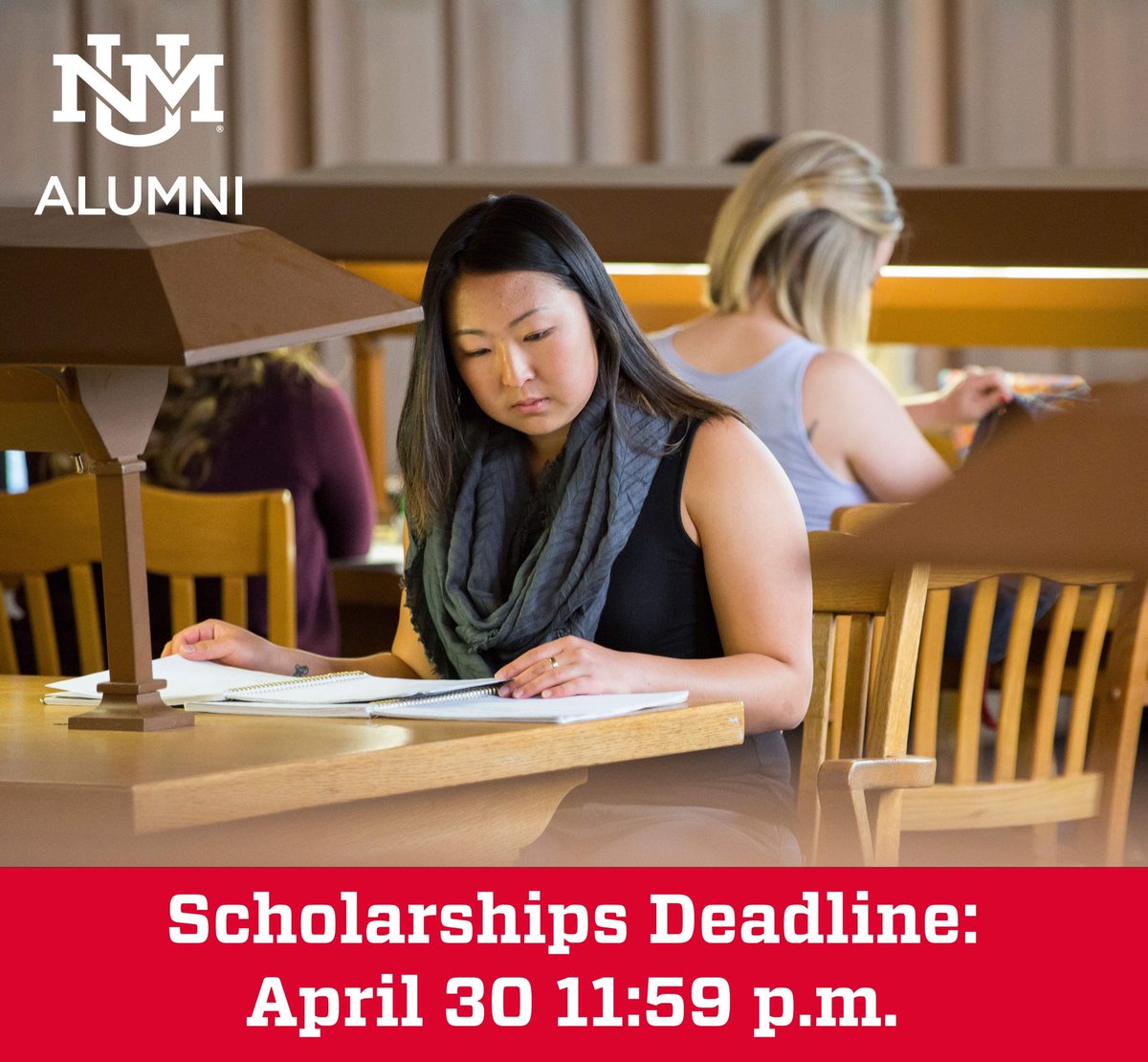 Attention Lobos! Don't miss out on the opportunity to apply for scholarships that can help fund your education. The deadline is only four days away! Take advantage of this amazing opportunity and invest in your future. #UNMScholarships unmalumni.com/s/1730/20/inte…