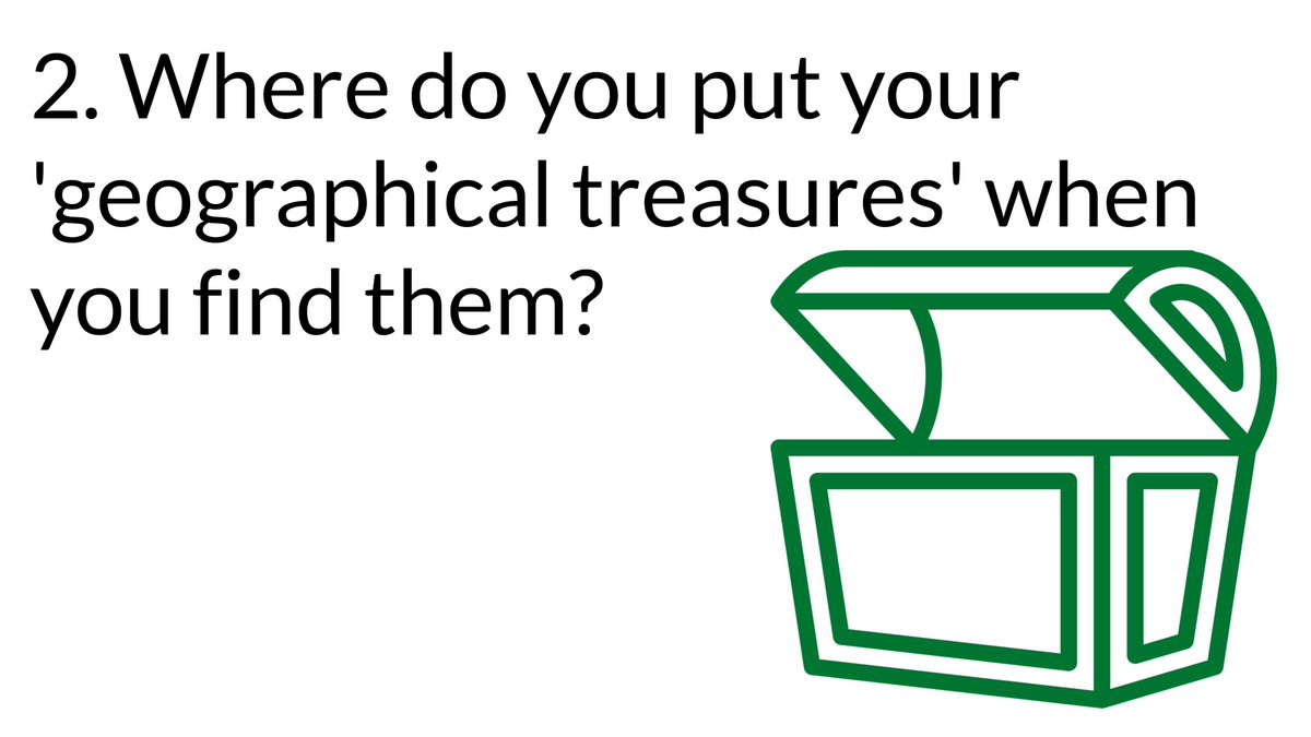 So you have found a 'geographical treasure' - what do you do with it?

How do you store (and then process) your 'geographical treasures'?

#geogchat #geographyteacher