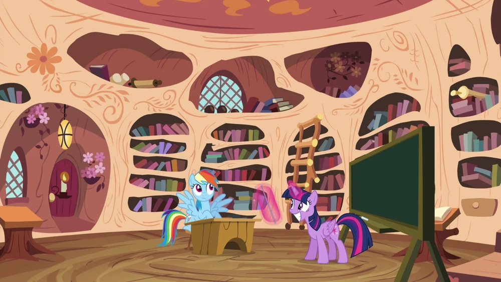 Trijosh1's tweet photo. Happy 9th Anniversary to "Testing Testing 1,2,3"! I like how Rainbow has to study for the Wonderbolts entrance exam. #MyLittlePony #MyLittlePonyFriendshipIsMagic #TestingTesting123 #RainbowDash #Happy9thAnniversary #9YearsAgo https://t.co/rvMB78VgTr