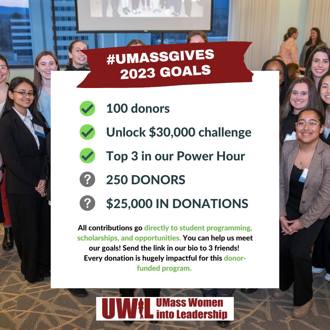 Thank you for your support this morning! Let's keep it going! Every contribution empowers students with opportunities. You can help us meet our goals for #umassgives 2023! #ucanuwil

Support here: umass.scalefunder.com/gday/giving-da…