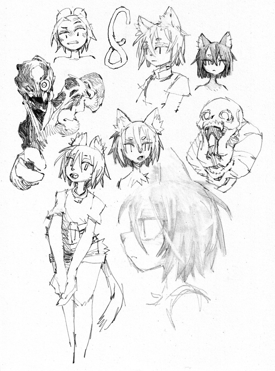 oh man i had like a 3 day migraine? gotta be some kinda new record 🥴
anyway here's some sketches