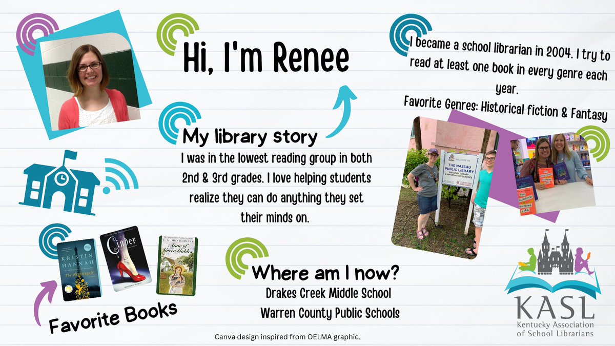 reneedhale's tweet photo. My library story - to know me is to know how much I LOVE my job!

 #KASLSR23  
#KASLWINS 
#nationallibrarymonth https://t.co/I8Y95FDdoj