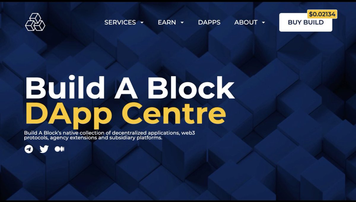 BuildABlockERC's tweet image. Start of the Build Dapp Centre is LIVE: buildablock.finance/dapp.html

View Build’s New Website: buildablock.finance