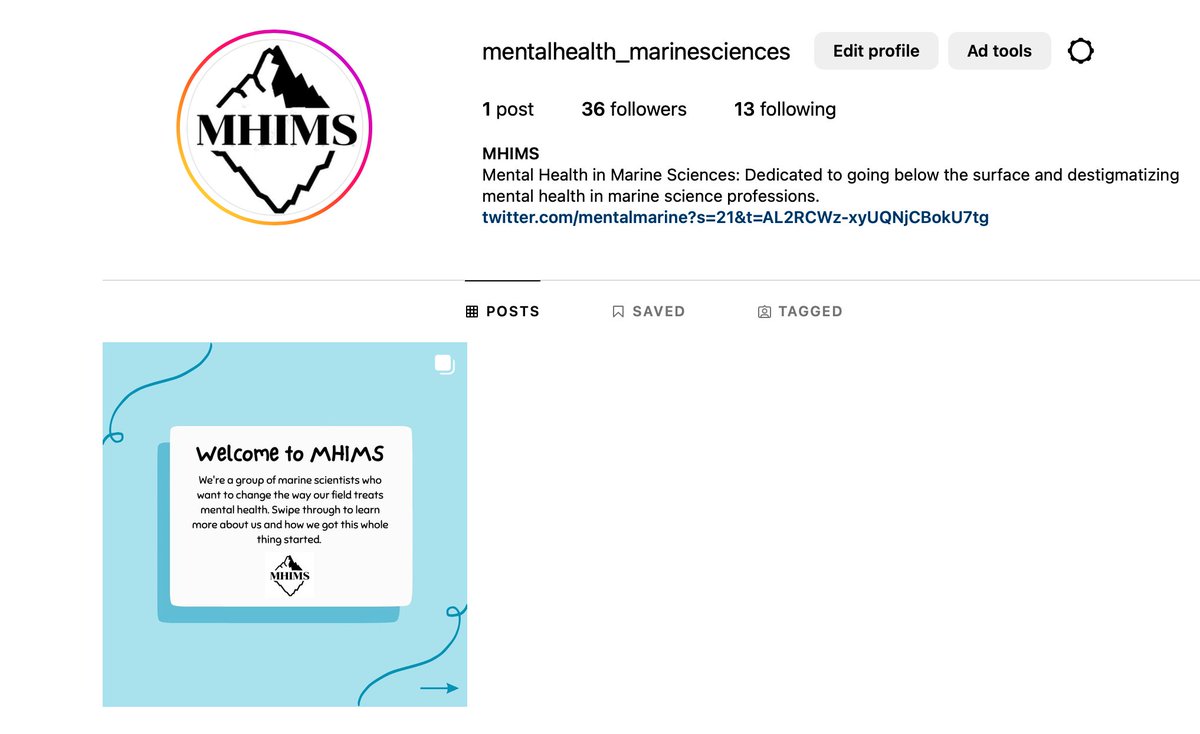 🚨We have an instagram! 🚨Everyone go check out mentalhealth_marinesciences on instagram for our first post on who we are and what our mission is.