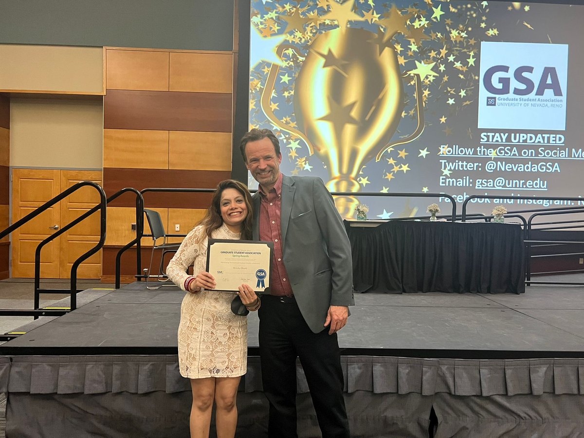 UNRCoEHD's tweet photo. Congratulations to graduate student Monika Bharti, who placed 3rd at the Northern Nevada Diversity Summit (NNDS) Speech Competition!
She also was recently awarded the GSA Outstanding International Student Scholarship!
#UNRCoEHD #NNDS #GSA #PackPride #PHDLiteraryStudies https://t.co/BiOEmoOJ59