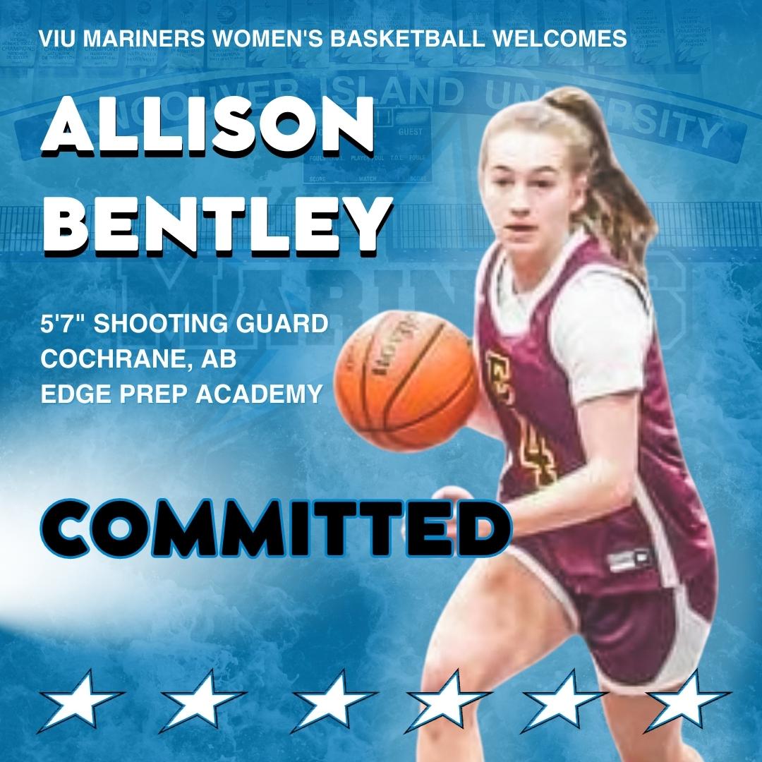 VIUMariners's tweet photo. Welcome to the Mariners, Allison Bentley! A 3-point ace, Allison studied and trained at Calgary's vaunted @edgeschool program and will bring plenty of compete and energy into her first collegiate season. See you soon on Vancouver Island!
@VIUniversity @AllCdnSportsNet #pacwestbc https://t.co/QyQBVEpZk8