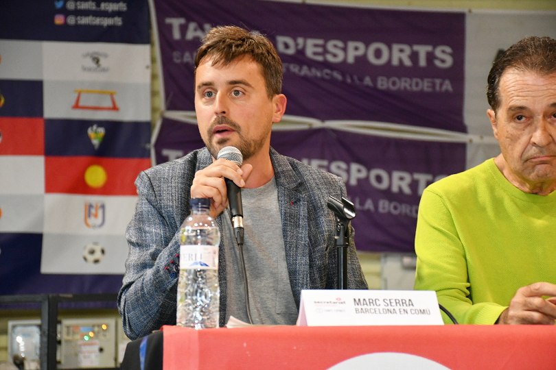 MarcSerraSole's tweet photo. Els darrers anys hem fet l'esport més accessible que mai a Barcelona i l'hem tractat com el que és: un dret. El proper mandat serà el de projectes com la Magòria i el de nous equipaments com la piscina de #LaMarina. Culminarem la feina feta amb les entitats. #LEsportADebat https://t.co/MbTyxc6mH8