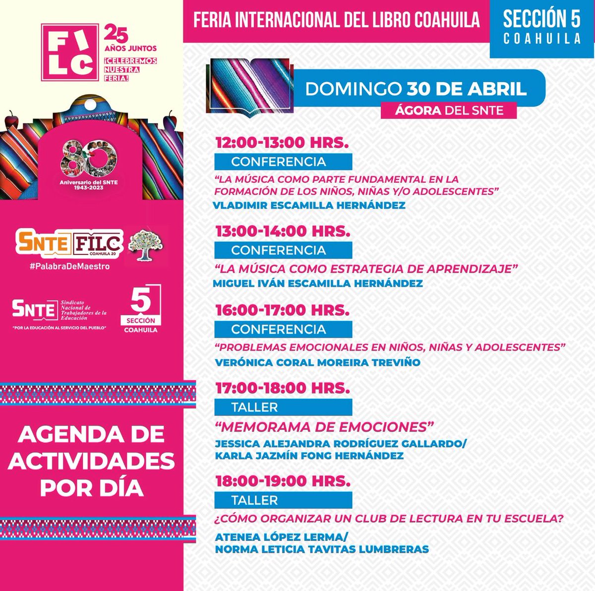 scsnte5's tweet photo. 📆 Te esperamos del 28 de Abril al 7 de Mayo . https://t.co/zjyIbUN7i8