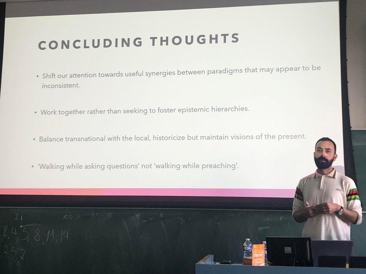 Thought-provoking lecture today @UGent by @alim1213 on synergies between critical race theory and decoloniality and rejecting desire for universalism in order to build more complete accounts of social analysis. 👈