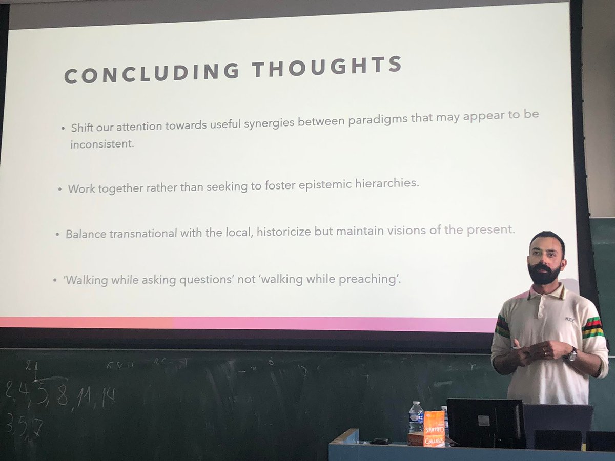 Thought-provoking lecture today @UGent by @alim1213 on synergies between critical race theory and decoloniality and rejecting desire for universalism in order to build more complete accounts of social analysis.  👈
