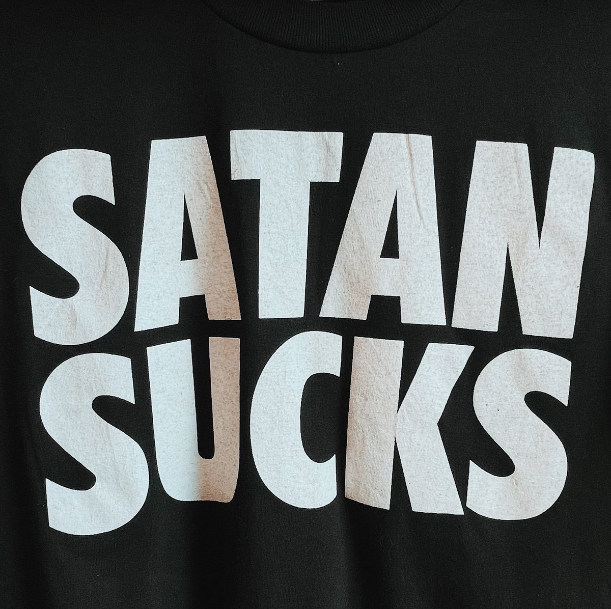 philiprood's tweet photo. I want to remake this shirt. Who wants one? #jesustees #satansucks https://t.co/ENoTvre2yR