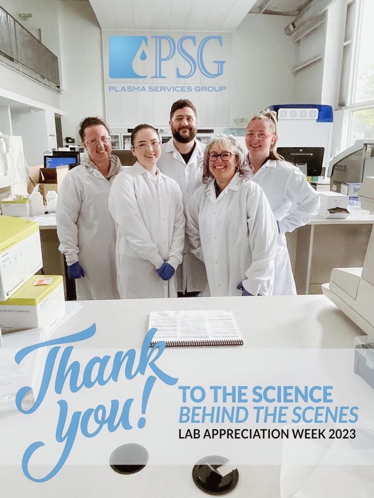 psgdonors's tweet photo. We'd like to send a HUGE THANK YOU to our amazing and dedicated lab staff! Their contribution to Plasma Services Group and the entire diagnostic research community at large is insurmountable.
#labweek2023 #thesciencebehindthescenes #plasmaservicesgroup #ScienceTwitter https://t.co/ZvOHtHfhEC