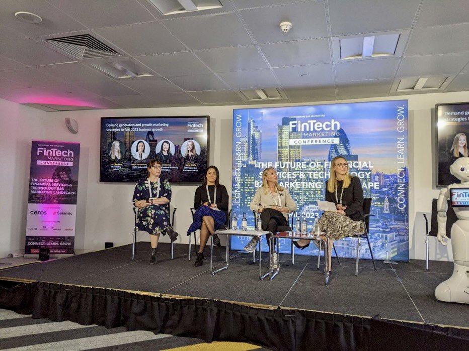 It was great to connect today at the @FintechB2b Marketing conference at Level 39, as panelist talking on the topic of ‘Demand Generation & Growth Marketing Strategies to Fuel 2023 business growth’ Thanks for a robust discussion and interesting viewpoints. #demandcreation