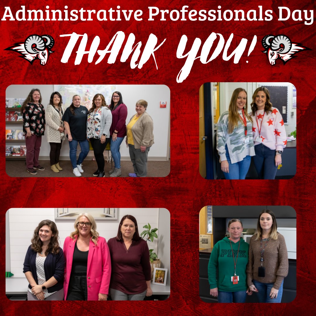 Today is Nat'l Administrative Professionals Day. We'd like to thank all of the Administrative Professionals who help make our district great! #RAMSPROUD