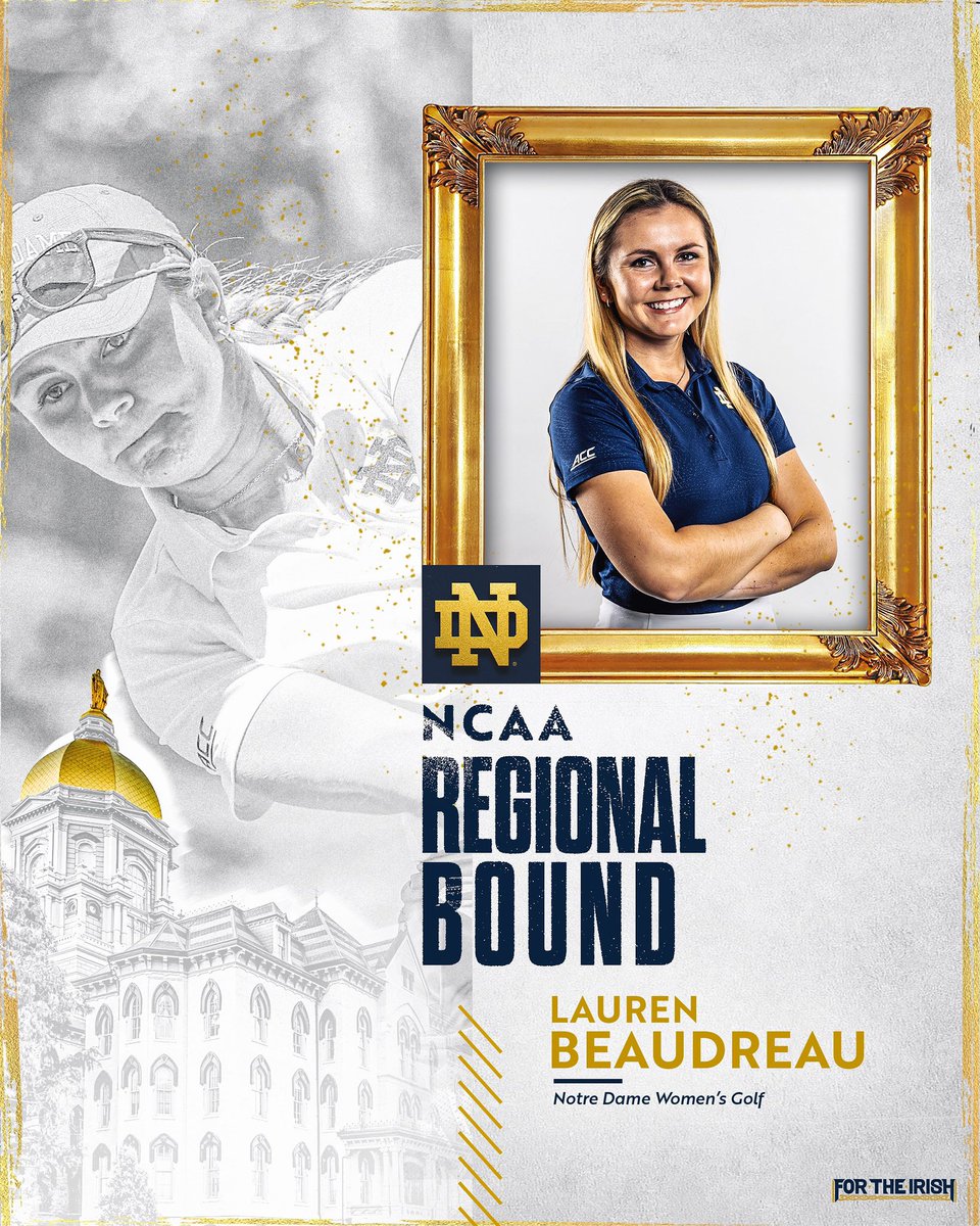 NCAA Regional Bound @lbeaudreau11 !!! 

Lauren Beaudreau has earned an NCAA postseason berth as an individual at the Westfield, IN Regional @ The Club of Chatham Hills. #HereComeTheIRISH ✨