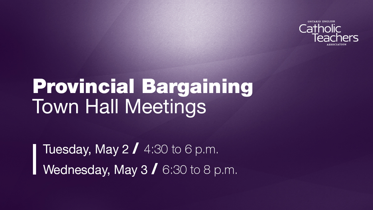Catholic Teachers (@oectaprov) on Twitter photo On May 2 & 3, <a href="/OECTAprez/">René Jansen in de Wal, OECTA President</a> Barb Dobrowolski will host town hall meetings to update #CatholicTeachers on the status of provincial bargaining. #onted
Register below to attend either one of the sessions!👇
catholicteachers.ca/Members-Area/T… On May 2 & 3, <a href="/OECTAprez/">René Jansen in de Wal, OECTA President</a> Barb Dobrowolski will host town hall meetings to update #CatholicTeachers on the status of provincial bargaining. #onted
Register below to attend either one of the sessions!👇
catholicteachers.ca/Members-Area/T…