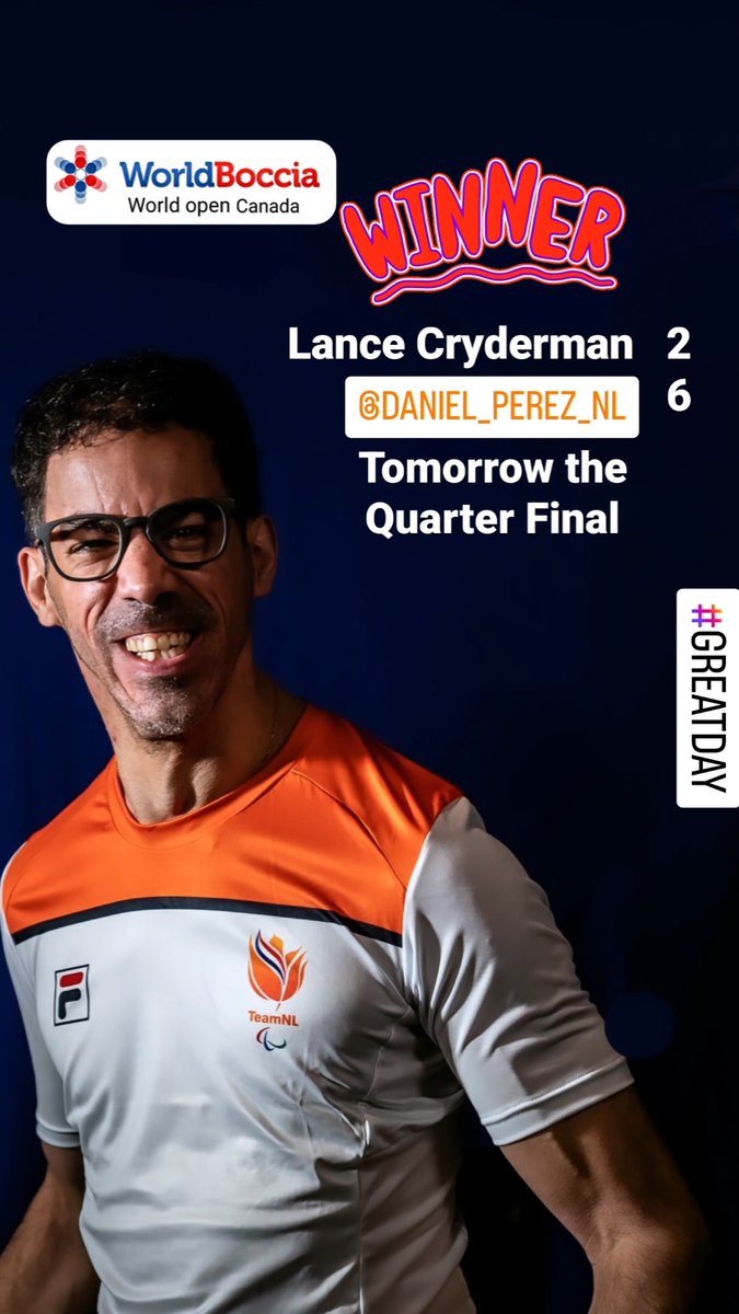 Door naar de kwartfinale!💪

My hashtag:
#sport #Boccia #proactivelife #TeamNL #Paralympics #paralympich #oranje #teamnlparalympich #winnaar #motivation #disabilitysport #doitwithlove #domore #makingmemories