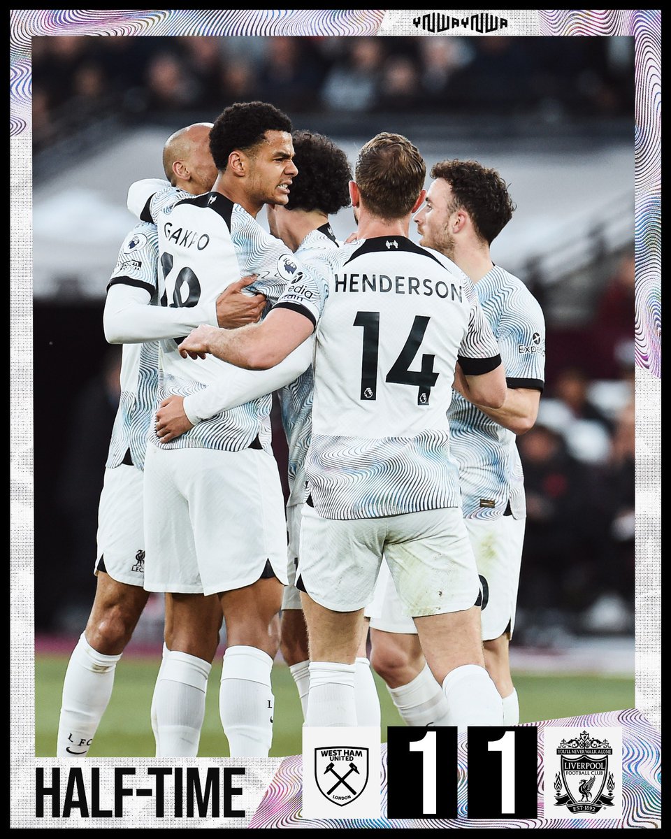 Level at the interval, with Gakpo's goal cancelling out Paqueta's opener. 

#WHULIV