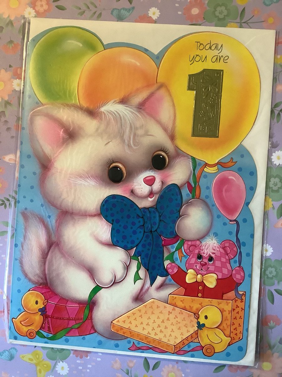 WatsonsVintage's tweet photo. These Large Kitsch First Birthday Cards are sooooo Cute in my #etsy shop: RARE Large #Vintage #Retro Circa #1970s ADORABLE 'Today You Are 1' 1st Birthday Card Cute, Kitsch Cat Design - Fun Birthday Card  - Film Prop https://t.co/XwG4TCpz5s
#FirstBirthdayCard #RetroCard #CatDesign https://t.co/w8dKcUUbQ9