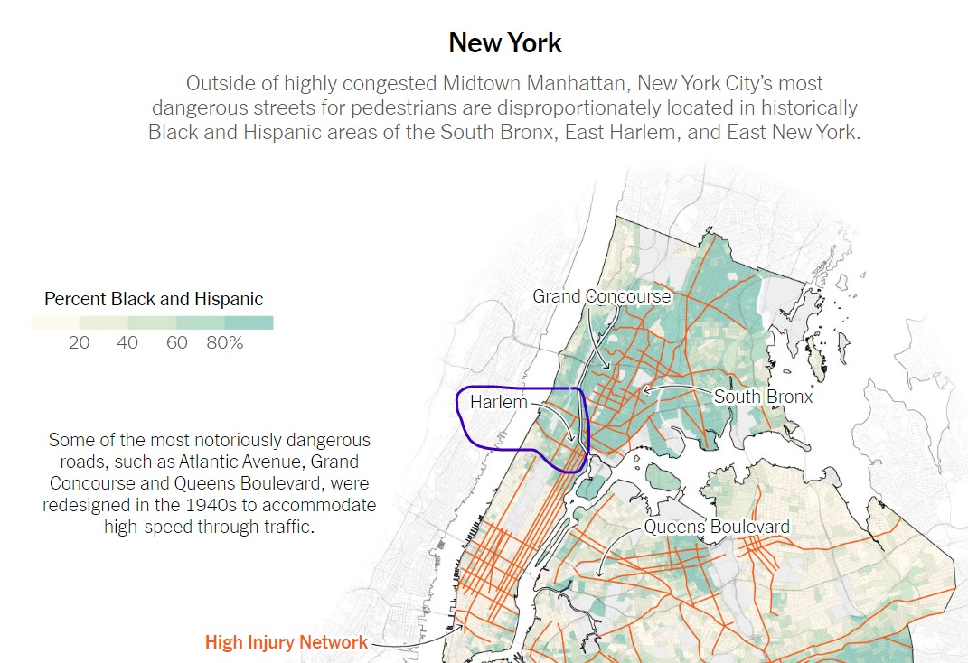 VeloFamilyNYC on Twitter: "Interesting read by the @nytimes: "American Road Deaths Show an Alarming #Racial Gap"➡️https://t.co/oHKgkJIbgi There is a self-evident need for a #CentralHarlemBikeway providing a safe connection from the #Bronx to @