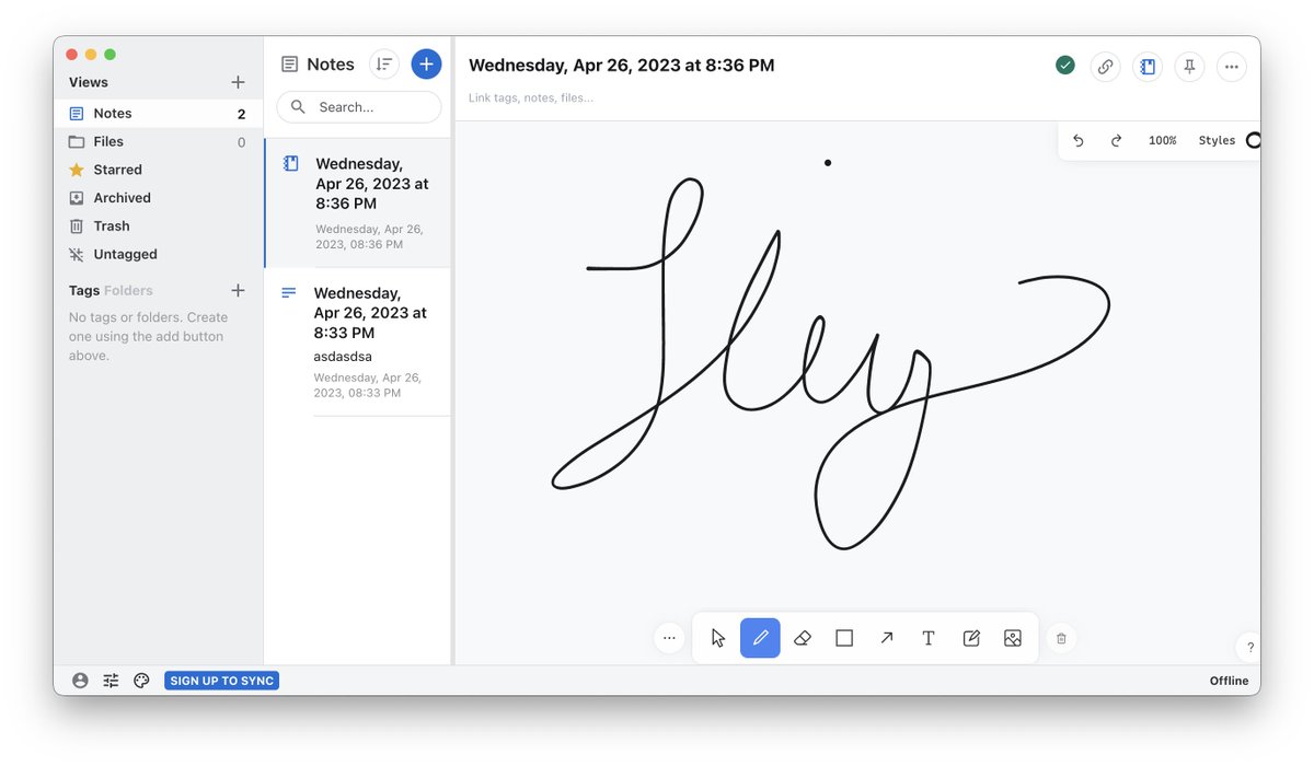 Standard Notes on Twitter "RT tldraw Hey, there's a tldraw extension