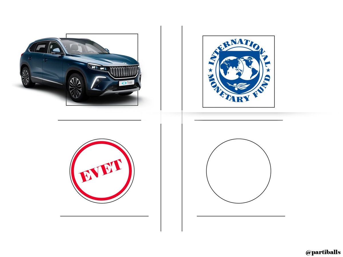 Partiballs's tweet photo. ✅Altay ❌Terörist
✅Kızıl Elma❌Musluk
✅Akıncı ❌Heykel
✅TOGG ❌IMF https://t.co/Gum7z2b2Uf