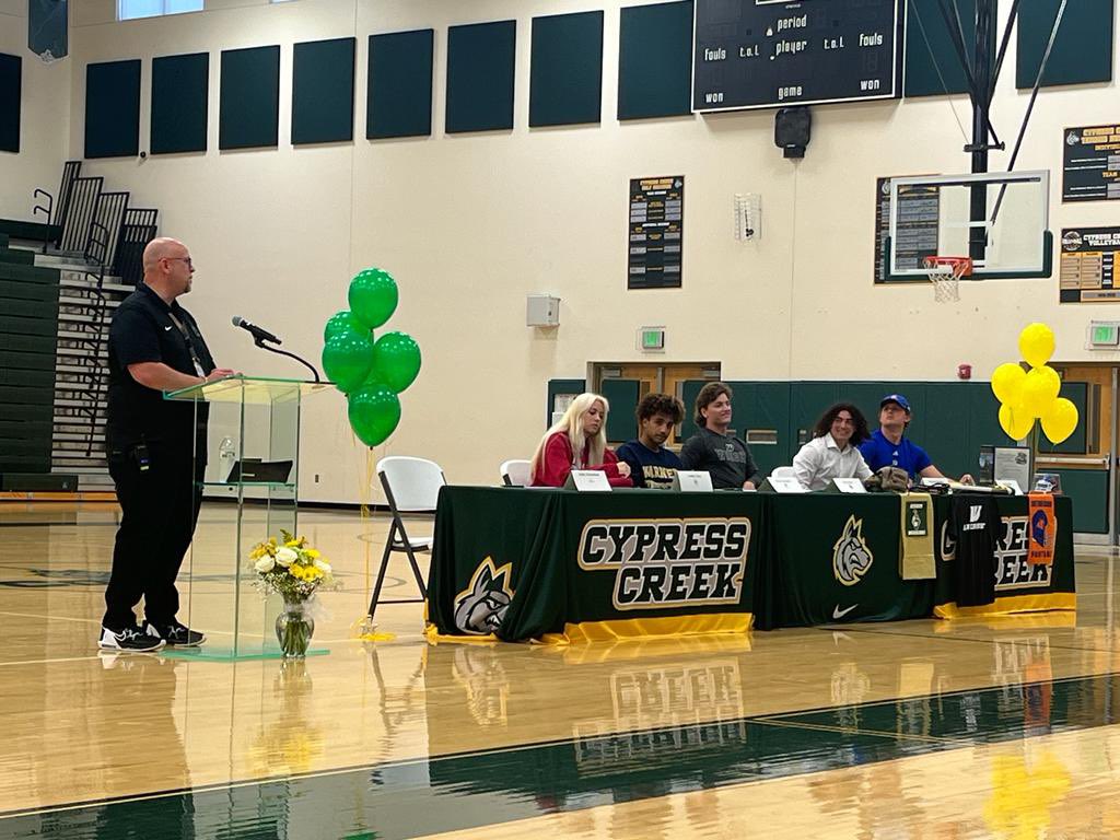 London Skea Signing Day. Congratulations to London for signing with Southern Virginia University to play volleyball. We are so proud of you. We are going to miss vou so much! <a href="/TheCoyoteWay/">CypressCreek</a>