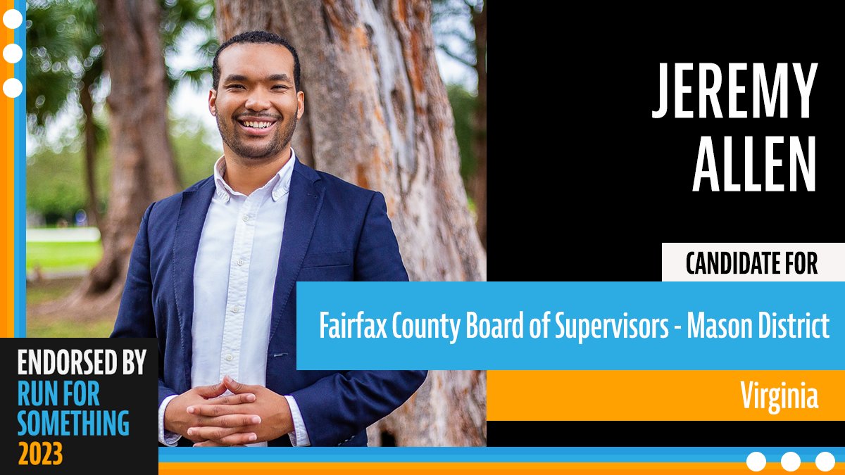 runforsomething's tweet photo. @ElectZachCramer @BrienneMarie @justin4medford @WillieBurnleyJr @MrRichardsBOS @JudyForWard7 @CllrKendraLara @mvelaznyc @Carolyn4County @MeldenforToledo @flint_queen @katrinaeames @justindouglas @Griff4Council @ScalesAt @rachel4mdj @NeilMakhija @jess4scranton @JeremyforMason @JonathanForVA .@JeremyforMason is a husband, a father, and a public servant. He has first-hand experience being an advocate for his community and understands the struggles faced by many of Mason's residents — they'd be lucky to have him as Mason District Supervisor! 🙌 https://t.co/EMt26eOmN4