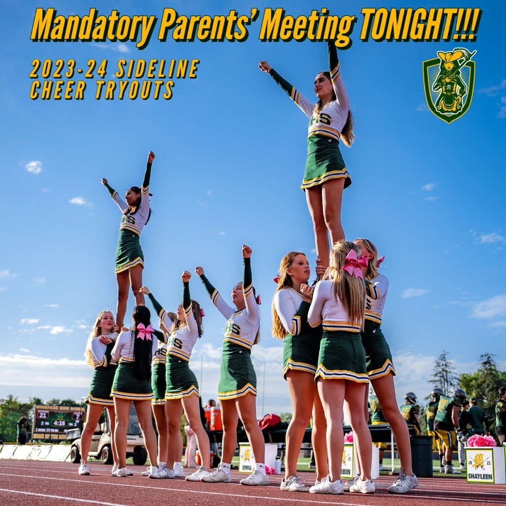 Please see this post from Cheer Coach Tedrick REMINDER FOR PARENTS! Tonight at 6pm is the mandatory parents meeting for any parent that has a new or returning student trying out the for the 2023-24 sideline cheer team. Location is the MHS Ed center...… instagr.am/p/CrguHyTh0Mf/