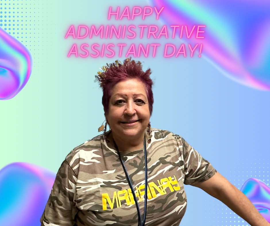 MahanayStars's tweet photo. Happy Administrative Assistants day to this gem! Thank you for all you do for our school! We π you Juana! #LetsFly2223 https://t.co/ILry7DQTCi