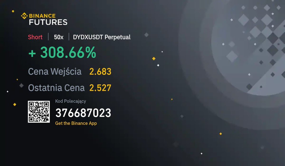SebJerWoz's tweet photo. #Binance   #BinanceFutures

#USDT $USDT
#DYDX

Third TP https://t.co/BYWXVlsy5B