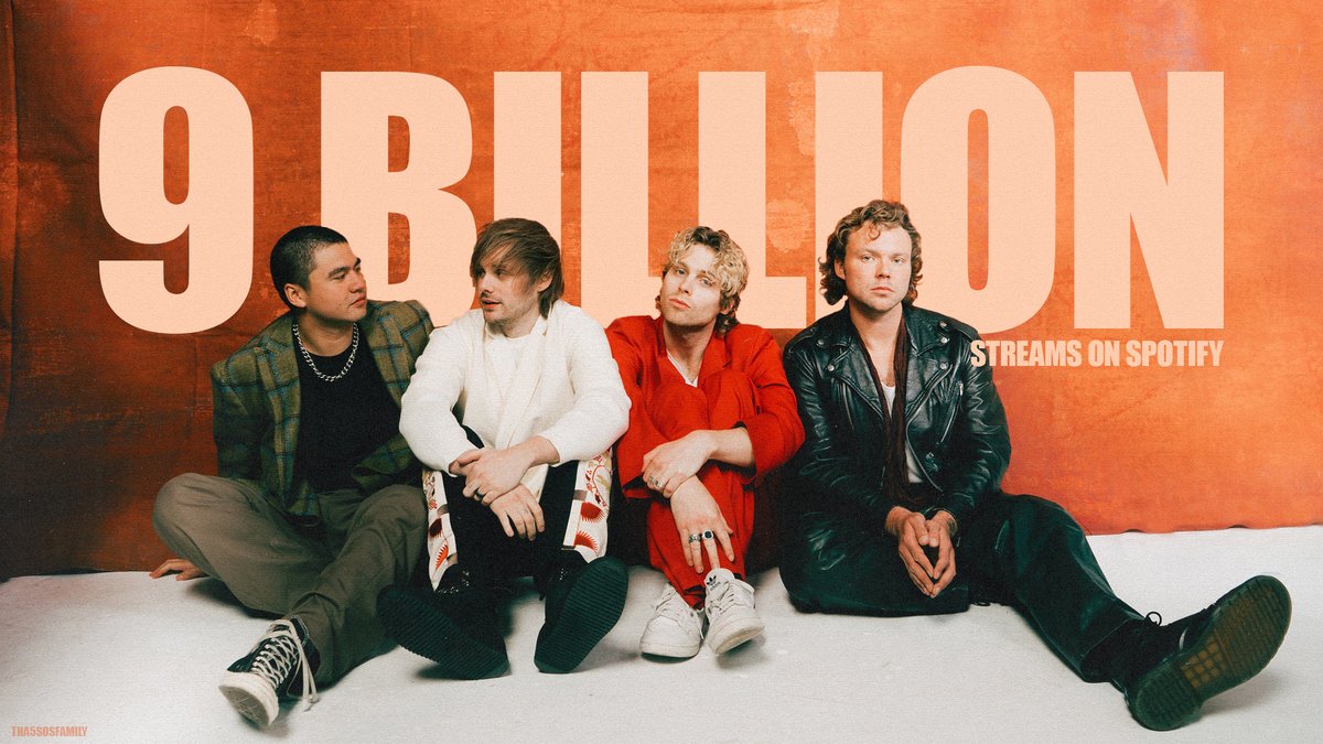 Tha5SOSFamily's tweet photo. .@5SOS have reached 9 BILLION streams across all credits on Spotify! https://t.co/vmfpSIkCsd