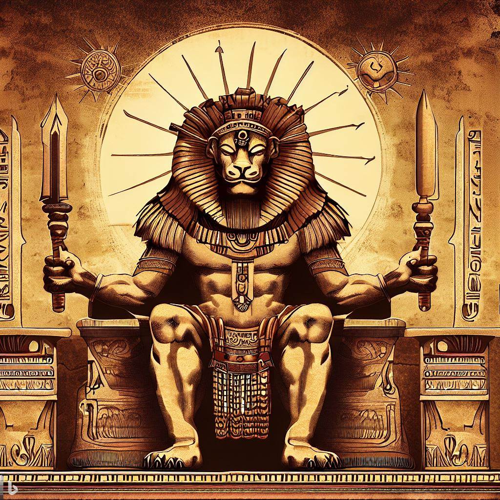 BrujoFaolan's tweet photo. 🔥🦁 All hail Maahes, the mighty lion-headed god of war and protection! Guardian of the innocent and avenger of the wronged, his ferocious power commands storms and thunder. May his courage and strength forever safeguard us. #AncientEgypt #Maahes #WarriorGod 🌩️⚔️ https://t.co/TU1KWUurzT