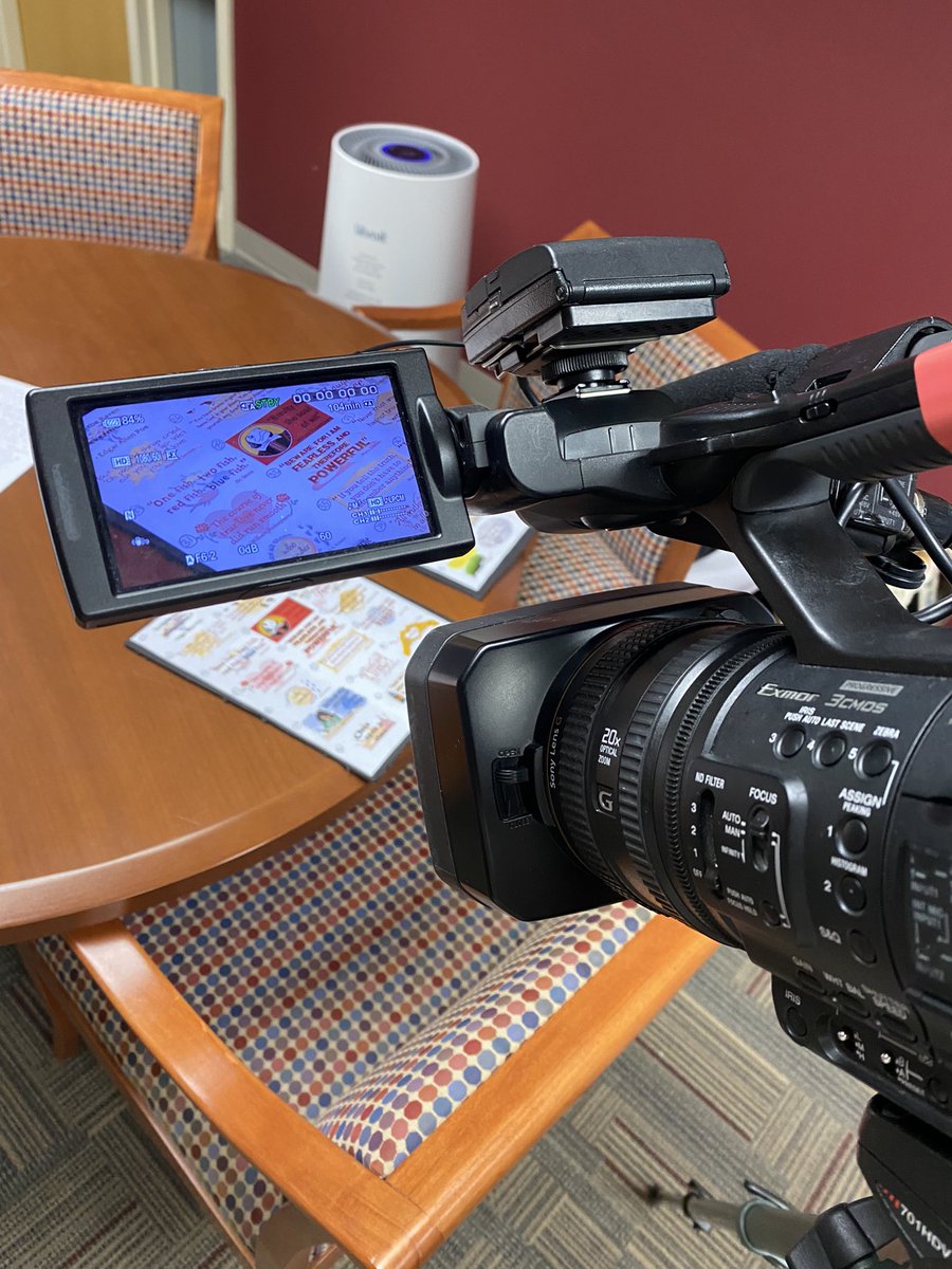 AbbyOlear's tweet photo. Just wrapped filming the first half of my Maryland Day package. The Center for Literary & Comparative Studies will be giving away banned books at Tawes Plaza on Saturday! The center is eagerly preparing for the event 📚#J262F @AlexFlumTV https://t.co/PGdYAEIE1D