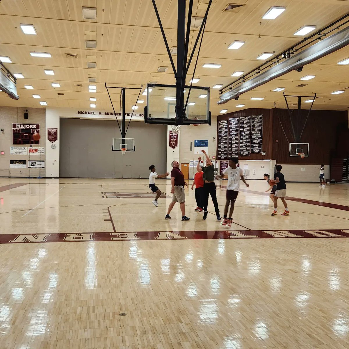 Boys basketball already hard at work