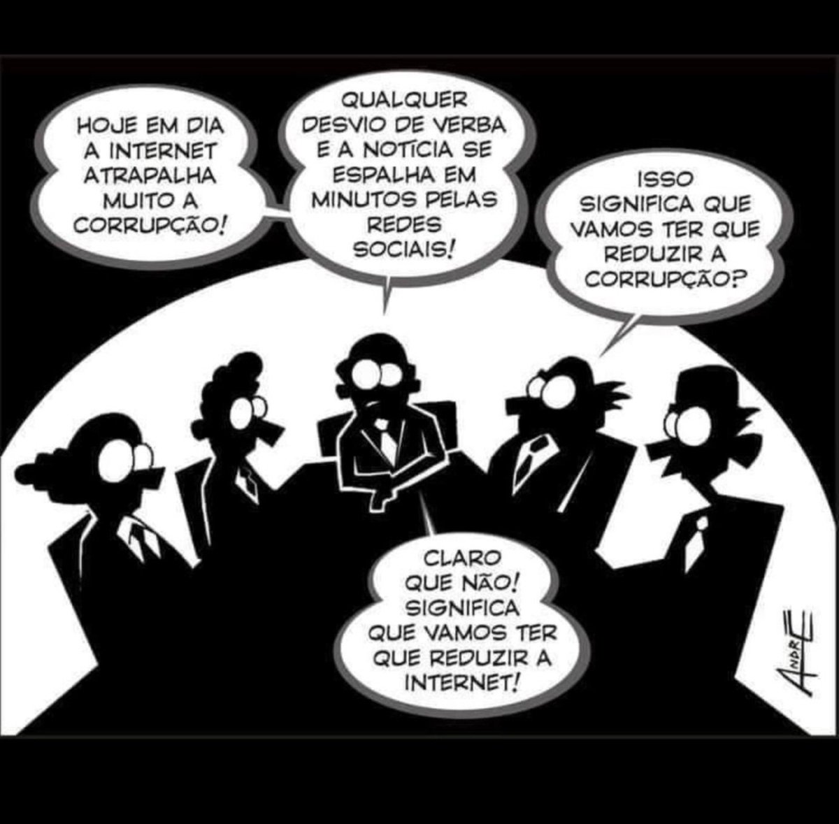 fernandoconrado's tweet photo. - Isso significa que teremos que reduzir a Corrupção?

- Claro que não! Isso significa que teremos que reduzir a INTERNET! https://t.co/pN2ZYu168w