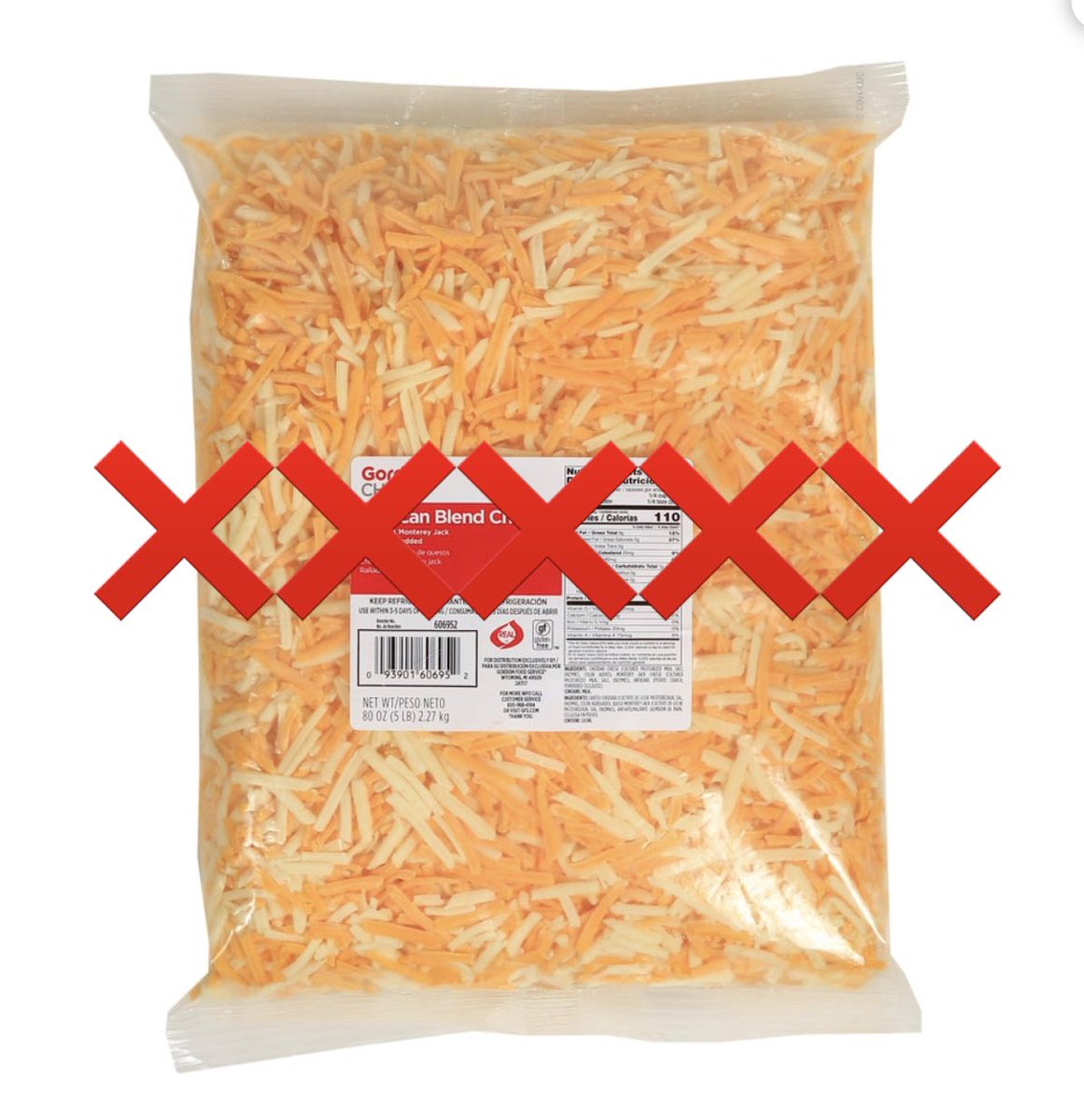 Pre-shredded cheese is a scam

Saves... maybe 30 seconds? 

All for getting cheese that is coated in anti-caking agents which means it doesn't melt like it should...

Usually ~2x price per lb as well 😂 

Avoid.