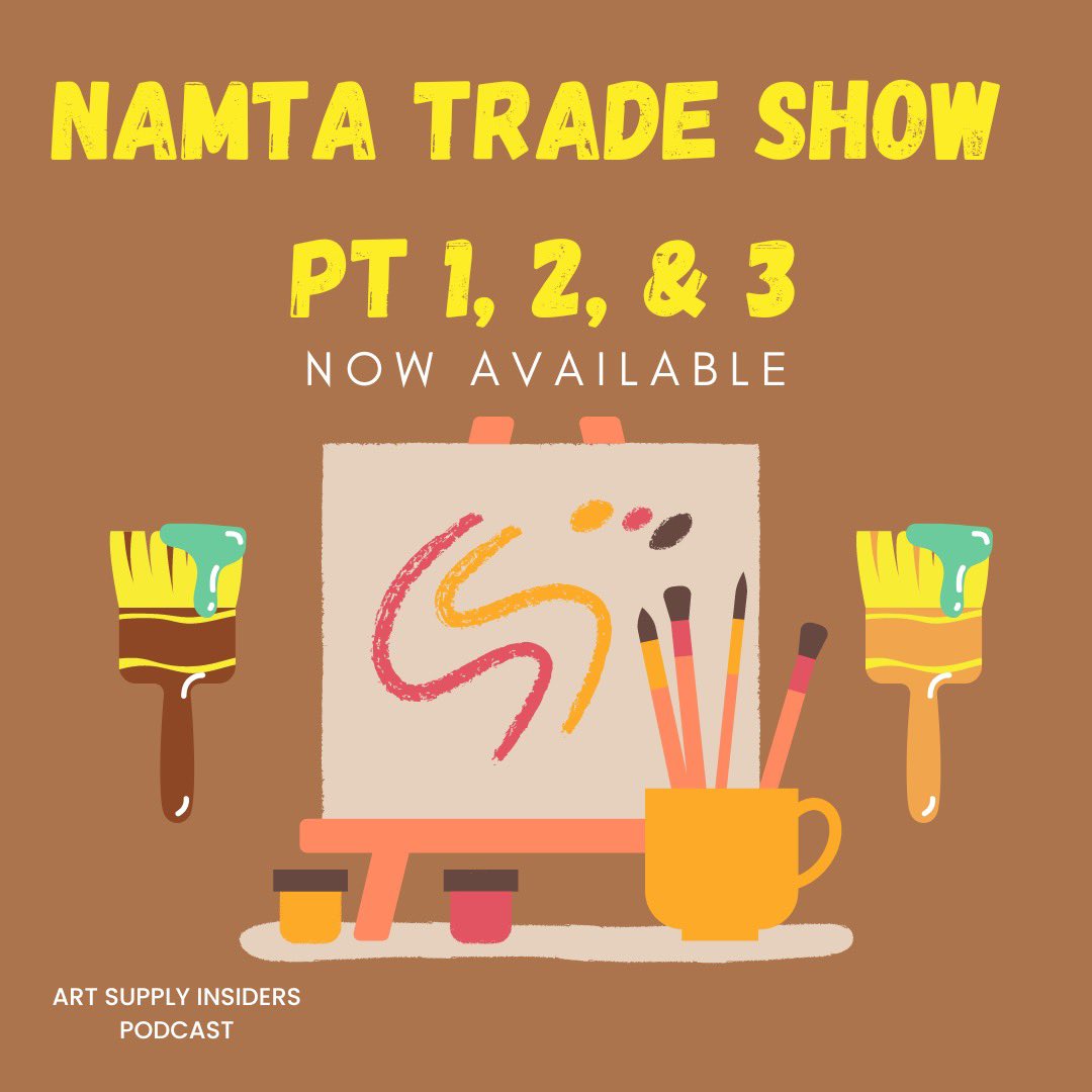 ArtInsiders's tweet photo. Listen to hear what’s new in the Art and Craft industry direct from the floor of the National Art Materials Trade Association show in Columbus, Ohio! 🎨 https://t.co/U7s8qrsx8p