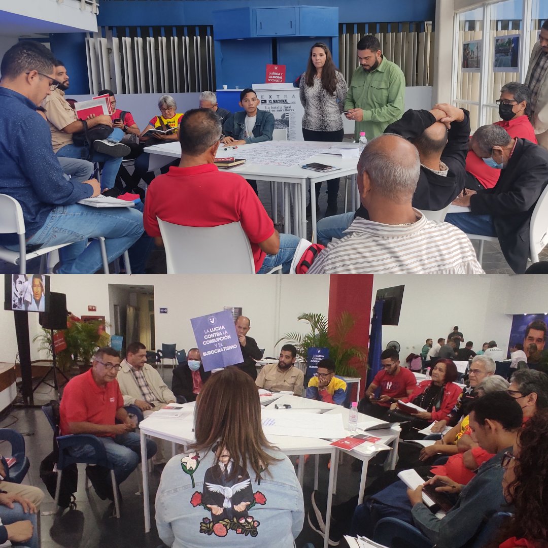 PartidoPSUV's tweet photo. En imágenes | 📸

Seis mesas de trabajo se han establecido durante la Jornada Nacional de Formación del PSUV en la que se analizan los valores socialistas. 

@taniapsuv 
#ConSancionesNada https://t.co/shIxMUyjDp