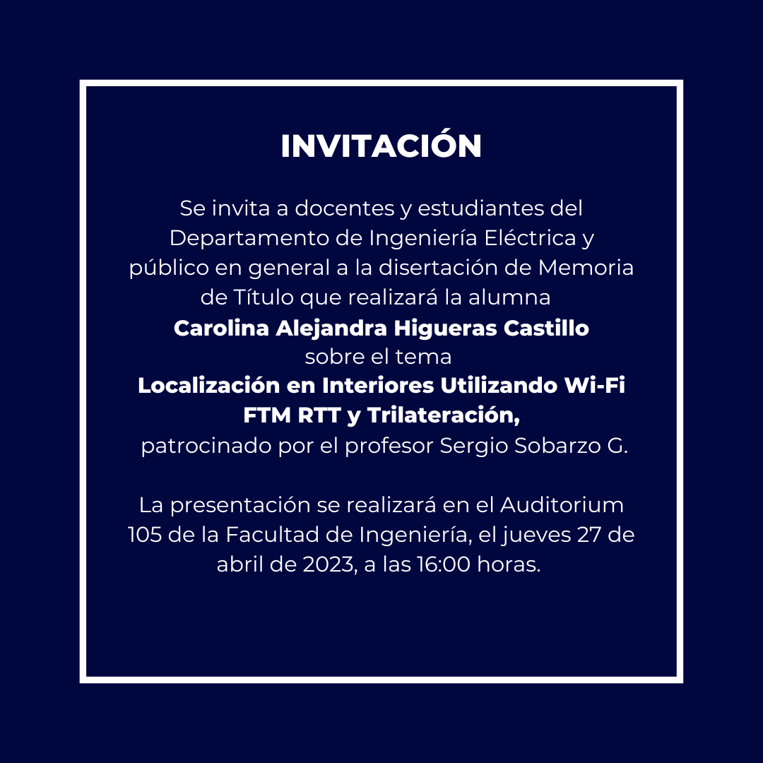 ict_udec's tweet photo. 📌Les invitamos asistir a la presentación de Memoria de Título de Carolina Higueras Castillo.

📆La disertación se realizará en el Auditorio 105 de la Facultad de Ingeniería, el jueves 27 de abril de 2023, a las 16:00 hrs. https://t.co/eyNokkgQ3V