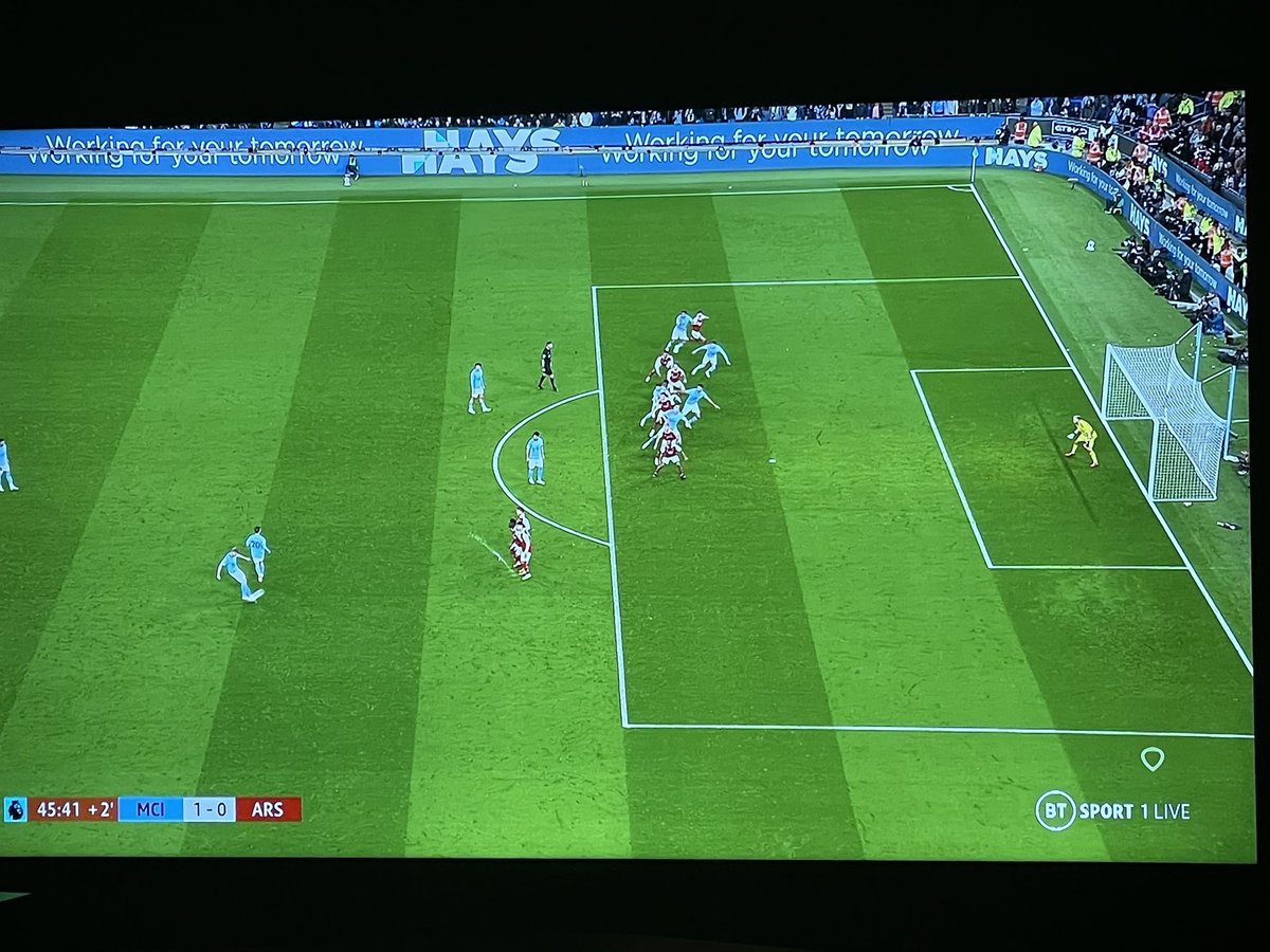 nomoremessing's tweet photo. VAR corruption clearly offside #MCIARS https://t.co/PR7vKr1AYD