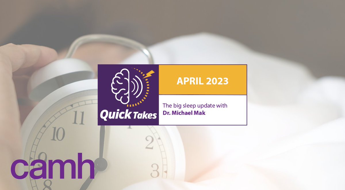 camhEdu's tweet photo. “We know that almost all psychiatric conditions have some sleep component to them.”

CAMH physiatrist Dr. Michael Mak (@mak_mike) joined Dr. @DavidGratzer on #QuickTakes to discuss his work treating sleep disorders.

🔊LISTEN:
https://t.co/r6tNqxyjq9 https://t.co/geu6ANXPdL