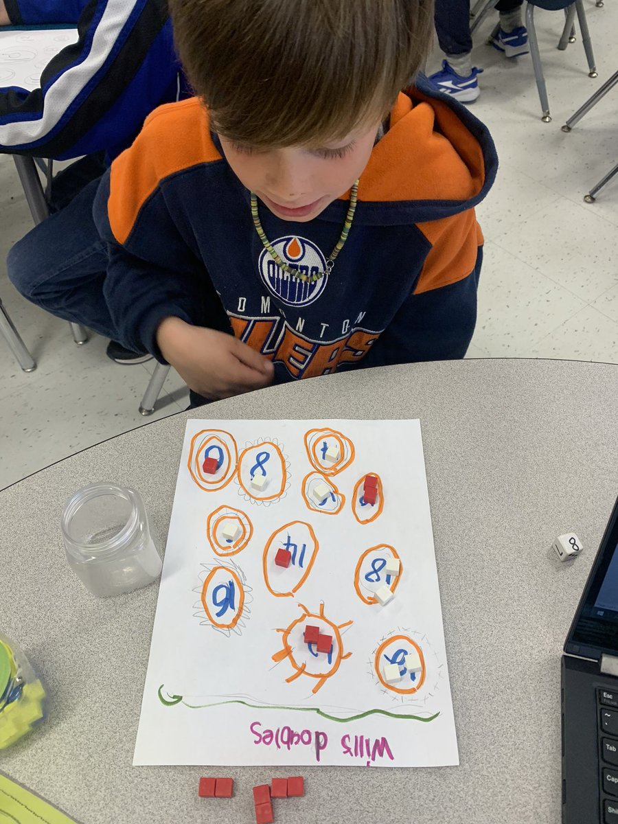 VaderMichelle's tweet image. Continuing to work on our fluency and automaticity of Doubles facts. We realized that our Doubles Bump game was not helping us with our 7+7, 8+8 and 9+9. Our solution - design our own Bump game. @HNM_Marysville